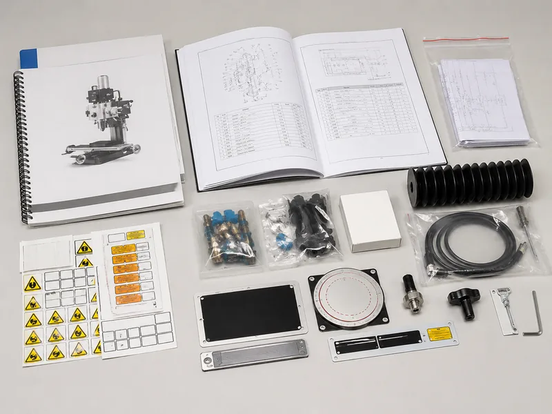 Accessories and manuals sourcing example for small machinery and industrial supplies