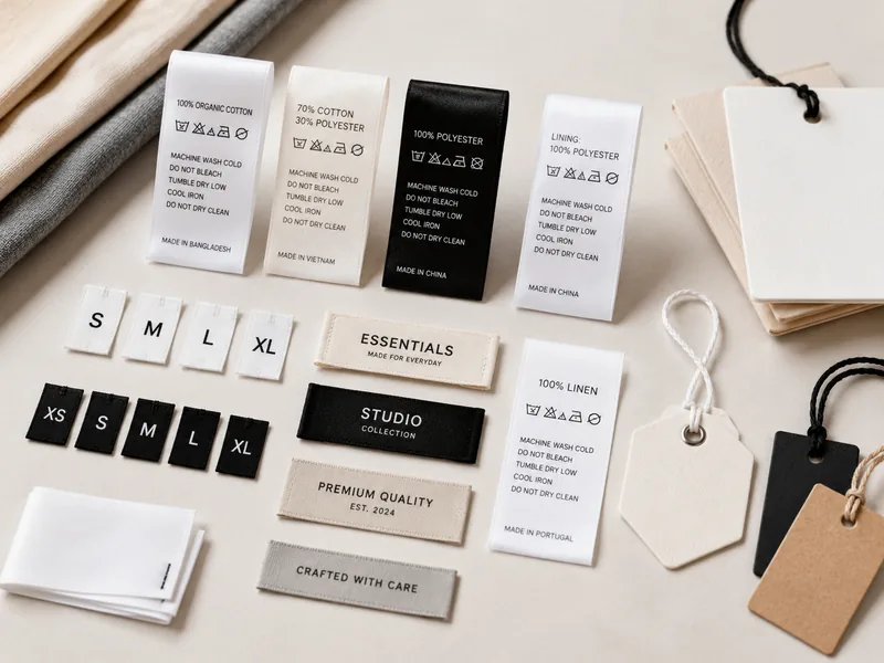 Care labels product example for apparel and accessories sourcing