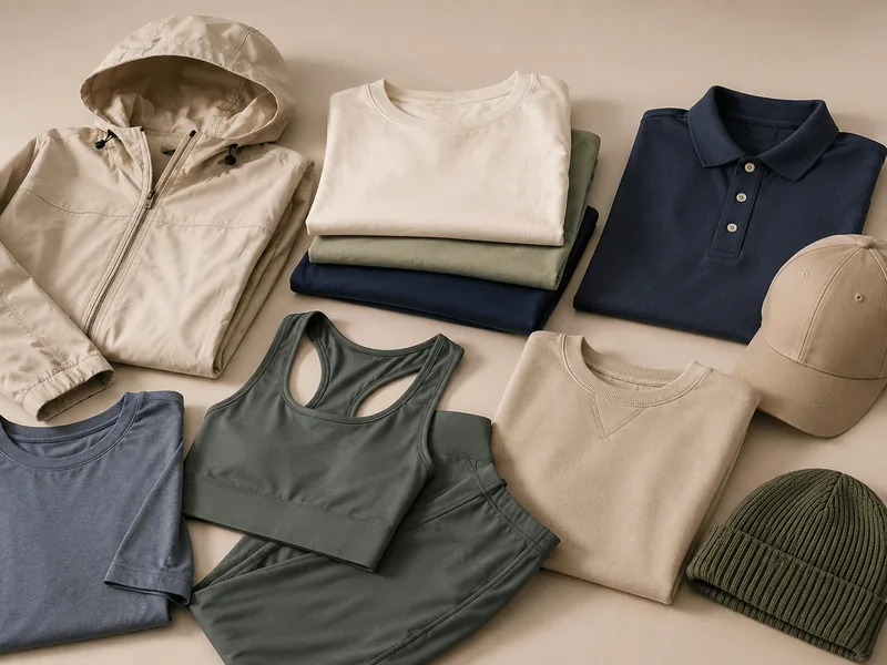 Clothing items product sourcing example for apparel and accessories