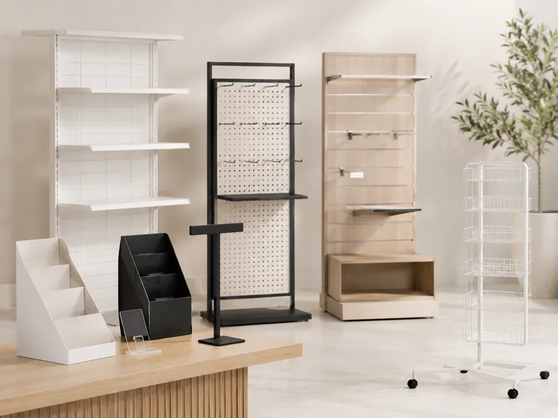 Display fixtures product example for commercial equipment sourcing
