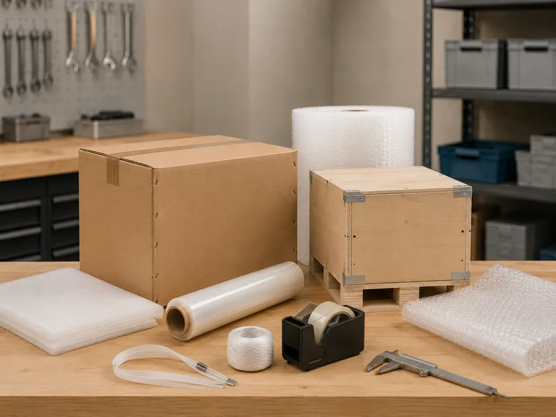 Export packing product example for small machinery and industrial supplies sourcing