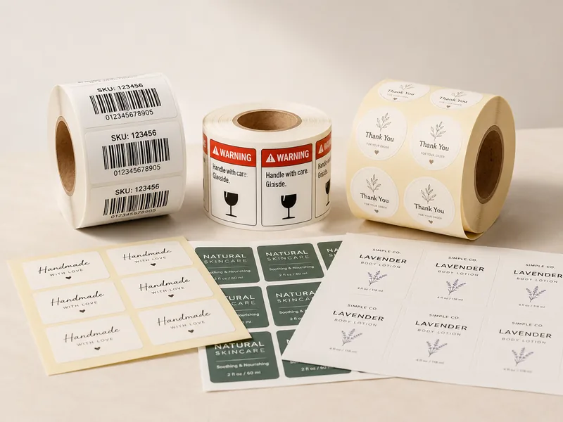 Labels and stickers product sourcing example for packaging and private label products