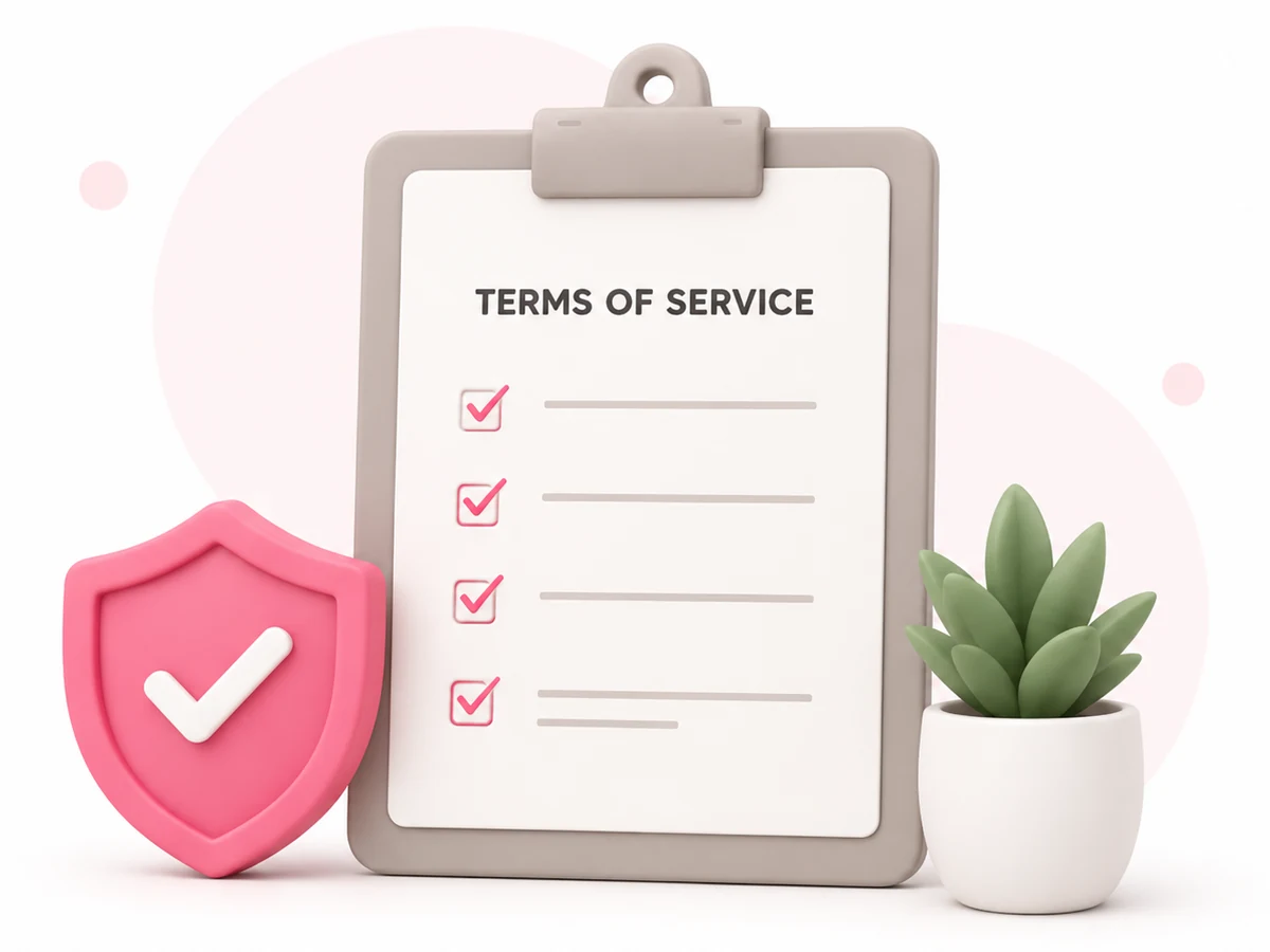 Terms of service checklist illustration