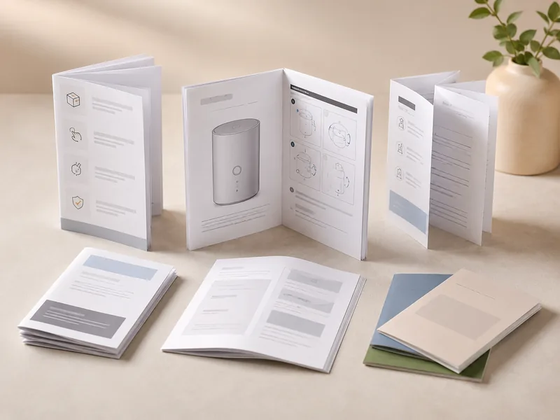 Manuals and inserts product example for packaging and private label sourcing