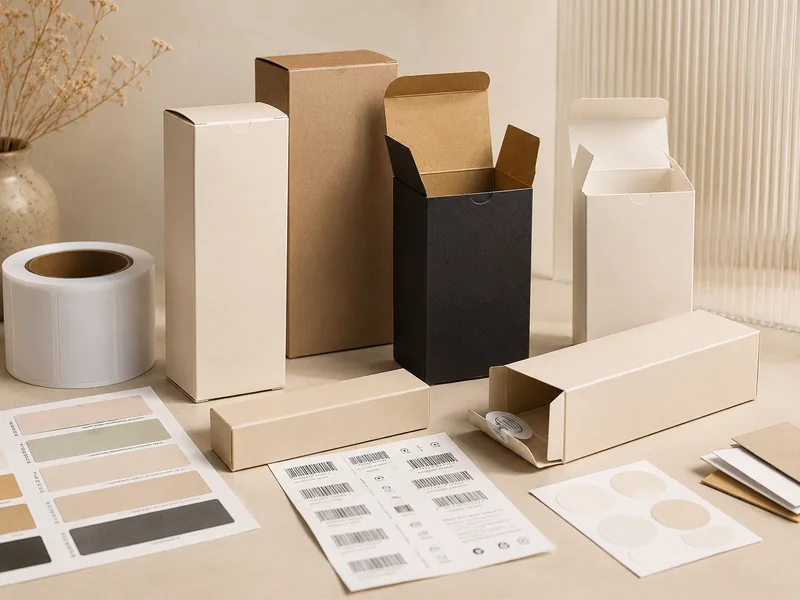 Private label boxes product example for beauty and personal care sourcing
