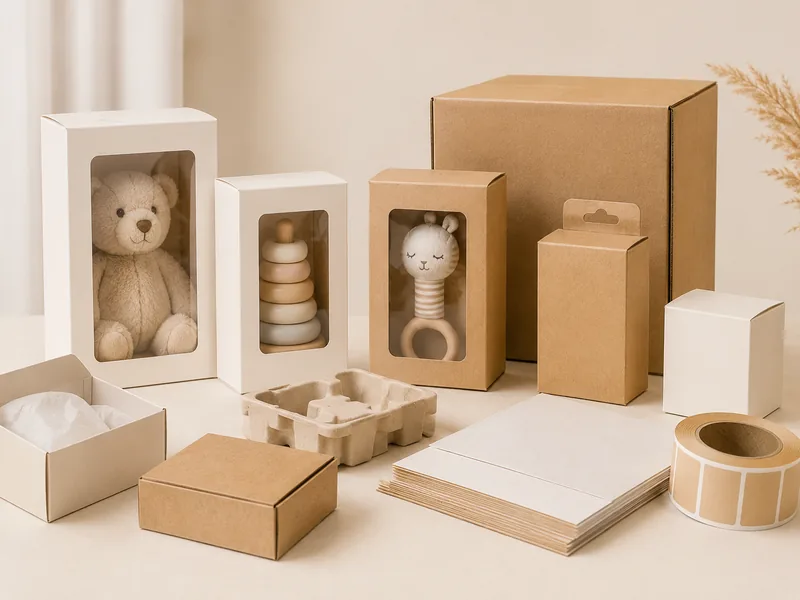 Retail packaging product sourcing example for toys and baby products