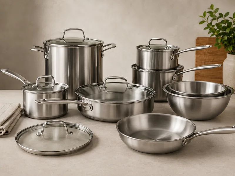 Stainless steel cookware product example for kitchen and dining sourcing