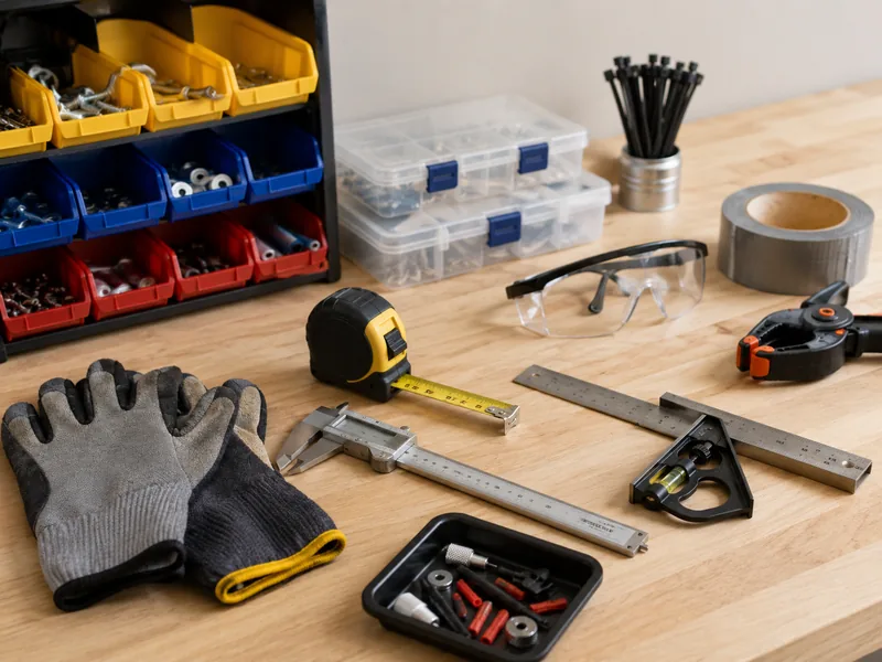 Workshop items product sourcing example for tools and hardware