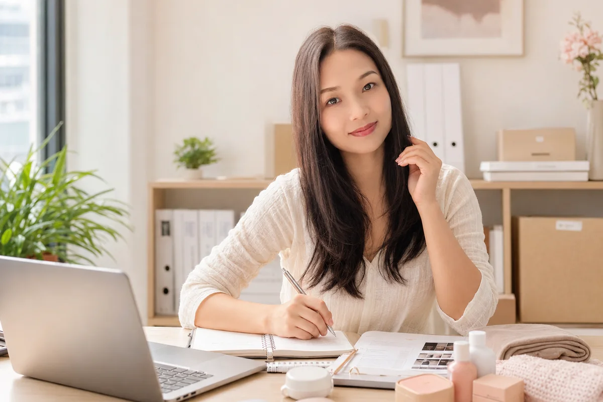 Kelsy checking order records and supplier details